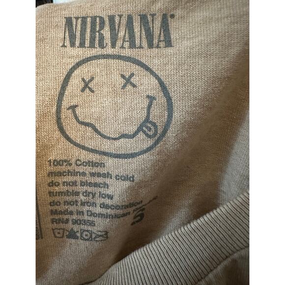 Nirvana In Utero Vintage Washed Tee, Beige, Unisex, Sz Small, Grunge, 90s, NWOT - Picture 3 of 5